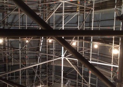 Scaffold inside HCL tank