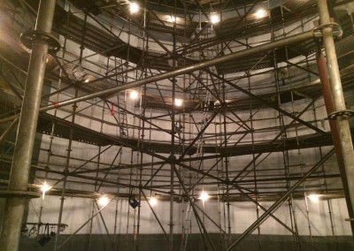 Scaffold inside of HCL tank