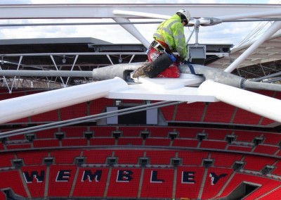High level welding at Wembley Stadium