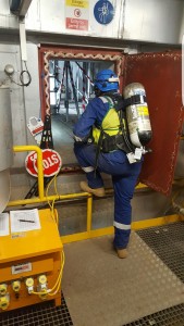 Confined space rescue team