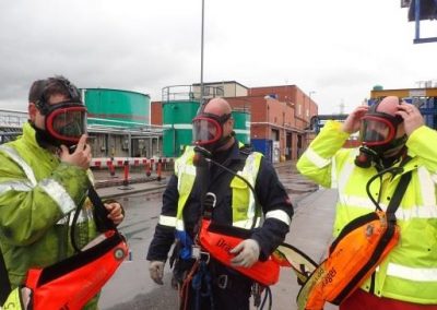 Testing of portable escape breathing sets for confined spaces